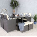 Cannes Rattan Cube Dining Set - 8 Seater Grey
